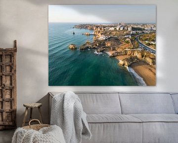 De kustlijn van Lagos & de Ponta da Piedade. Een ochtend in de Portugese Algarve van David Gorlitz