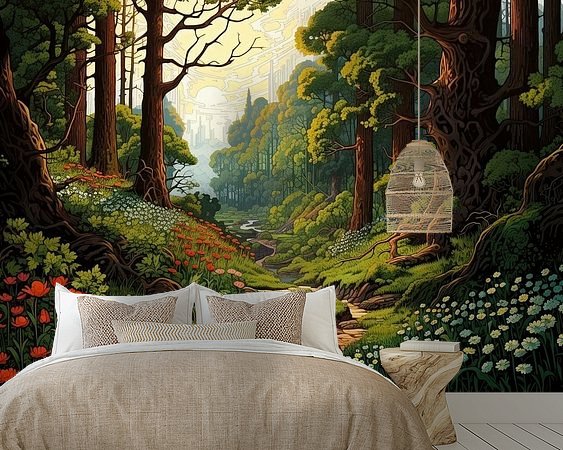 Voorbeeld van het werk in een kamer