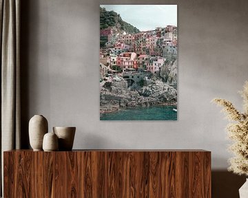 Cinque Terre Manarola | Fotodruck Italien | Europa farbenfrohe Reisefotografie von HelloHappylife