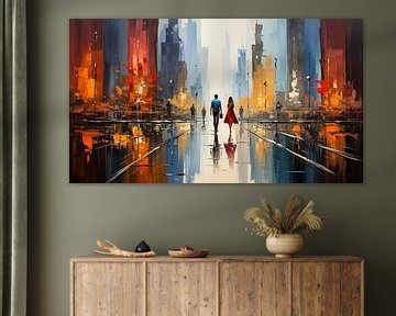 abstract painting in the city by Animaflora PicsStock