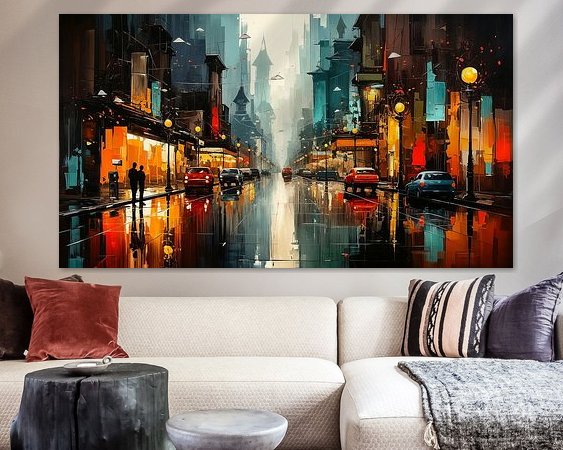 Voorbeeld van het werk in een kamer