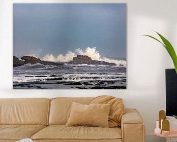 Ocean surf on the Essaouira coast by Guido Rooseleer