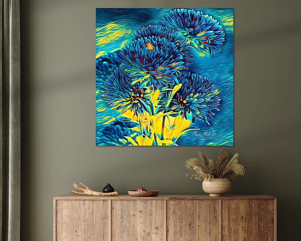 Voorbeeld van het werk in een kamer
