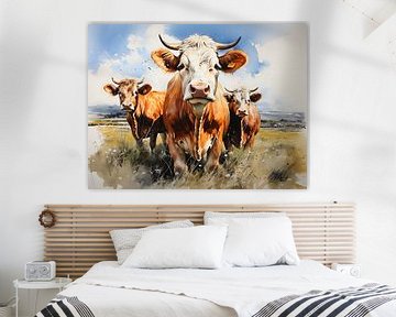 Cows in the meadow by PixelPrestige