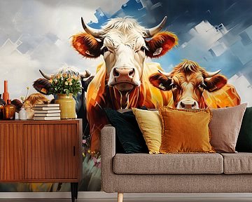 Cows in the meadow by PixelPrestige