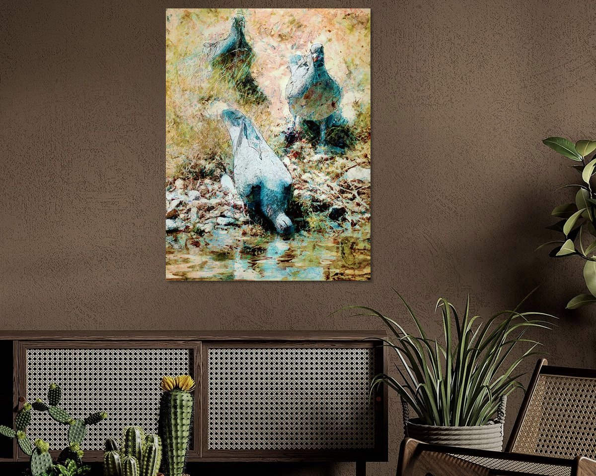 Voorbeeld van het werk in een kamer