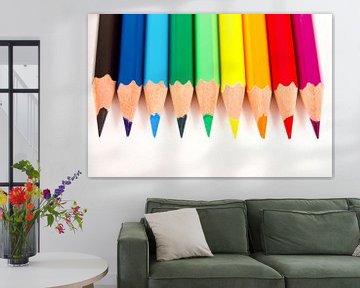 Regenboog van potloden van Kim Dalmeijer