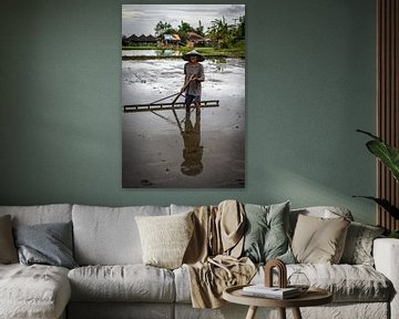 Balinese rice field worker by Wanderlier Photography