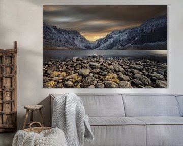 Winterlandschap op de Lofoten in Noorwegen van gaps photography