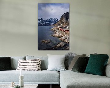 Chalets de pêcheurs typiques sur poteaux en bois dans les îles Lofoten en Norvège sur gaps photography