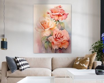 Roses sur Wall Wonder