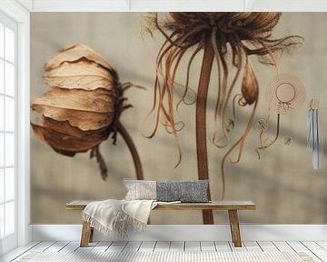 Still life with dried flowers by Carla Van Iersel