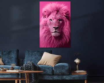 Lion pink by Wall Wonder