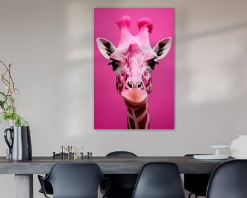 Giraffe pink by Wall Wonder