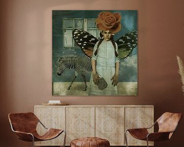 Vintage Beauty Butterfly Zebra van Yvonne Zeldenthuis