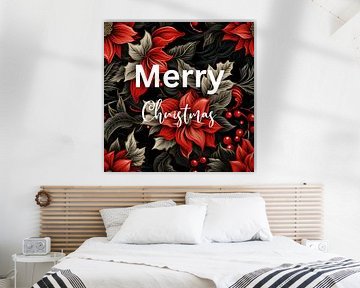 Merry Christmas poinsettia by haroulita