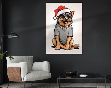 Duitse herdershond kerstmuts van Vicky Hanggara