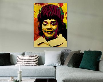 Coretta Scott King Kleurrijk Abstract Kunst van Andika Bahtiar
