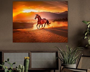 Pferd in der Wüste von Mustafa Kurnaz