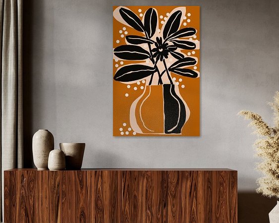 Voorbeeld van het werk in een kamer