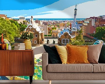 Park Guell in Barcelona, Spain. by Alvadela Design & Photography