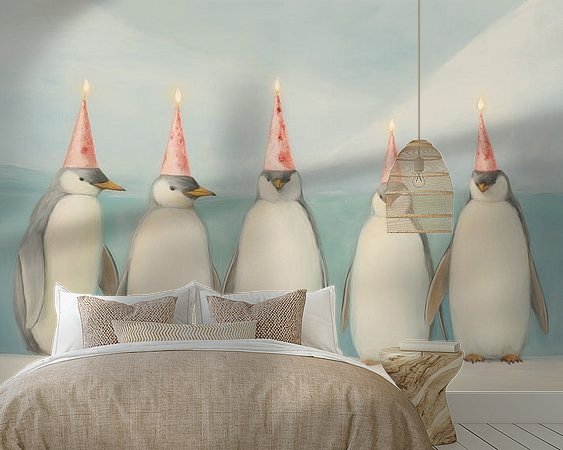 Voorbeeld van het werk in een kamer