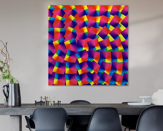 Voorbeeld van het werk in een kamer