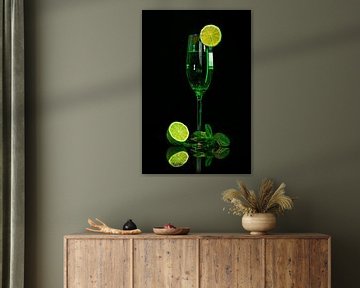 Groene cocktail met limoen van Alvadela Design & Photography