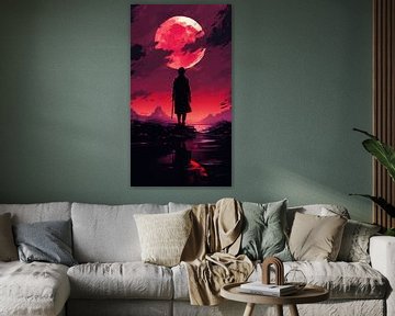 Red moon rises by SilversCrafts
