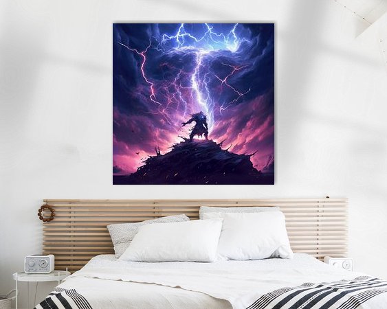 Voorbeeld van het werk in een kamer