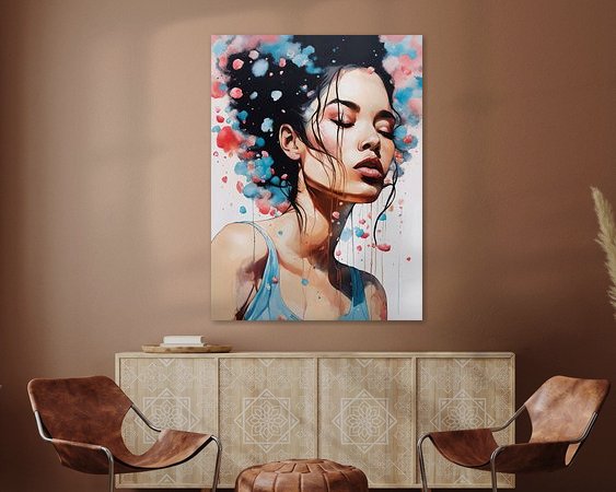 Voorbeeld van het werk in een kamer