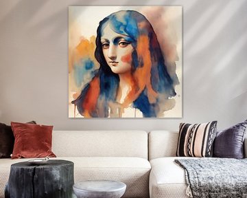 Mona Lisa as Watercolor portret