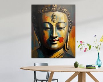 Abstraktes Porträt von Buddha
