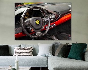Ferrari 488 Spider sportwagen dashboard