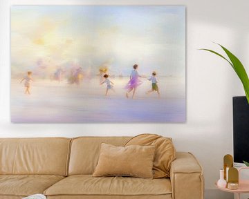 Abstract, pastel, strand - 1 van Joriali Abstract
