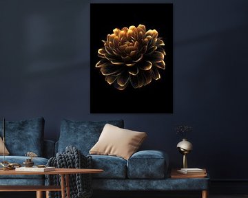 Gouden chrysant van PixelPrestige