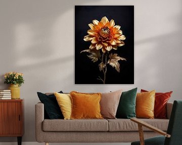 Gouden chrysant van PixelPrestige