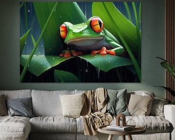 Green Frog by PixelPrestige