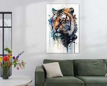 Tiger - Aquarell von New Future Art Gallery