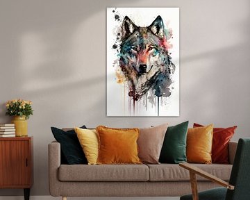 Loup - Aquarelle sur New Future Art Gallery