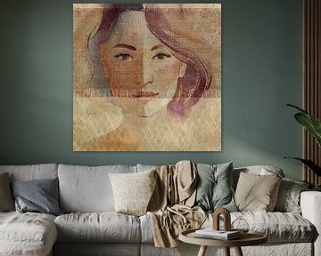 Collage d'une femme 3 sur Pieternel Decoratieve Kunst