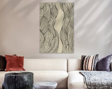 Modern abstract art. Organic minimalist lines no. 8 by Dina Dankers