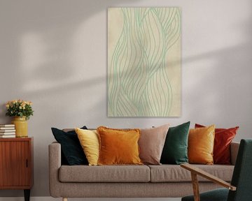 Modern abstract art. Organic minimalist lines no. 2 by Dina Dankers