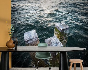 Duckdalben Pfähle an der Ostsee von Voss Fine Art Fotografie