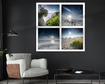 Sonne Strand und Meer Fotocollage von Voss Fine Art Fotografie