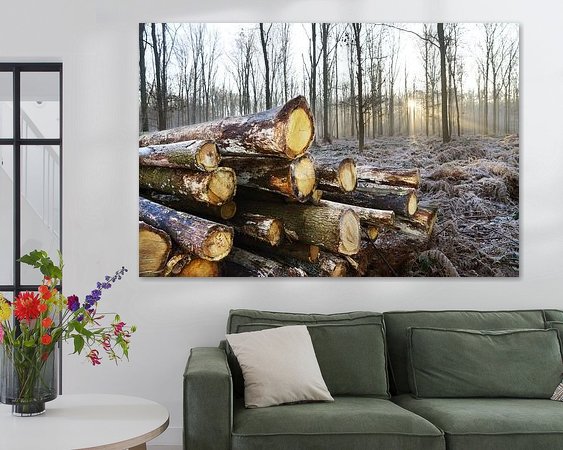 Voorbeeld van het werk in een kamer