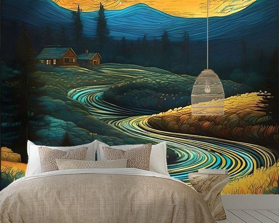 Voorbeeld van het werk in een kamer