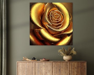 Goldene Rose (Kunst) von Art by Jeronimo