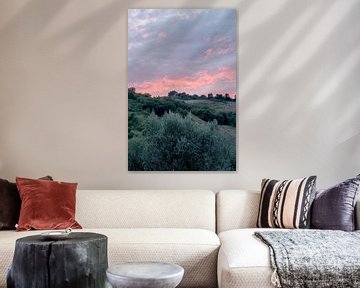 Sonnenuntergang in der Toskana | Fotodruck Olivenbaumlandschaft | Italien Reisefotografie von HelloHappylife