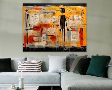 Peinture de Basquiat sur PixelPrestige